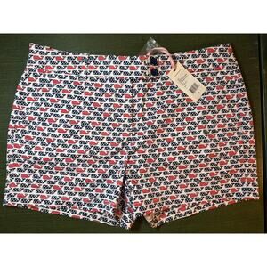 Vineyard Vines American Flag Whale Print Chino Shorts Size 6 NEW